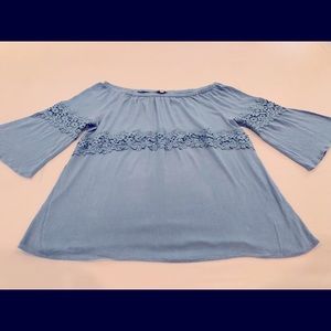 Lace-Inset Swing Top - Umgee -XL